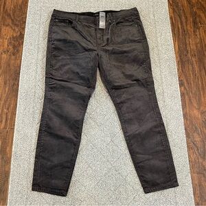 Ann Taylor Pants Womens 16 Petite Black Velour Velvet The Skinny NWT